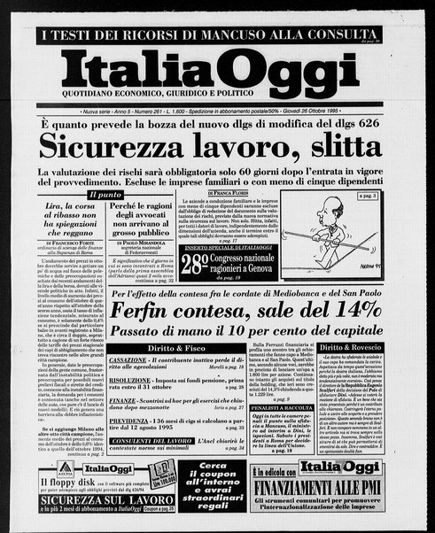 Italia oggi : quotidiano di economia finanza e politica